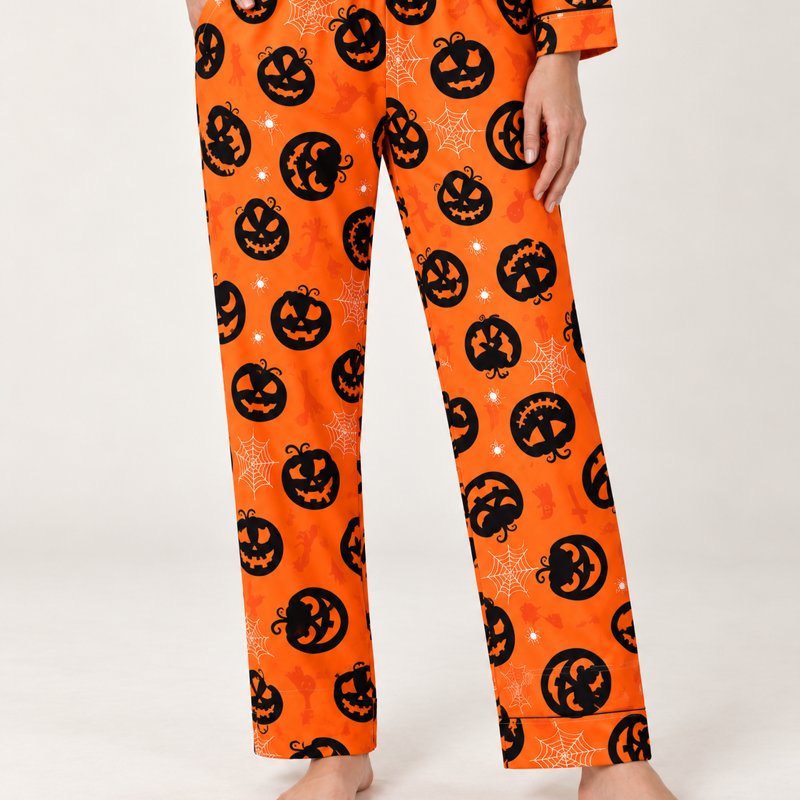 Review photo from Sarah M. wearing the Pumpkin Dreams pajama set